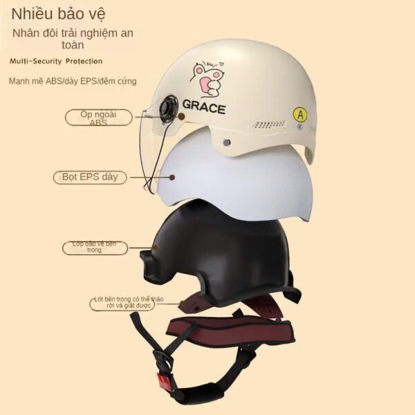 Mũ bảo hiểm Nam Nữ dễ thương - Ảnh 7