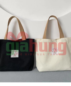 Túi tote vải canvas hình gấu cute