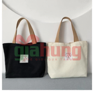Túi tote vải canvas hình gấu cute