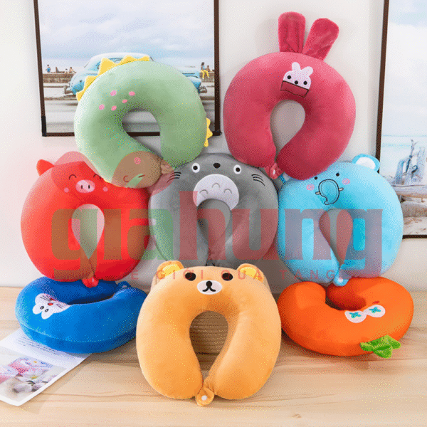 Gối Chữ U Hình Thú Bông Mềm