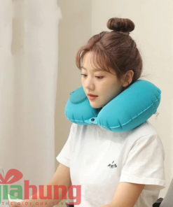 Gối Chữ U Bơm Hơi Du Lịch PVC Cao Cấp