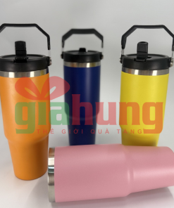 Ly Giữ Nhiệt Dung Tích Lớn, Nắp Khóa Tiện Lợi, Quai Xách Thời Trang