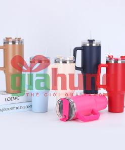 Ly Giữ Nhiệt Inox 304 Có Quai, Kèm Ống Hút 900ml Nhiều Màu