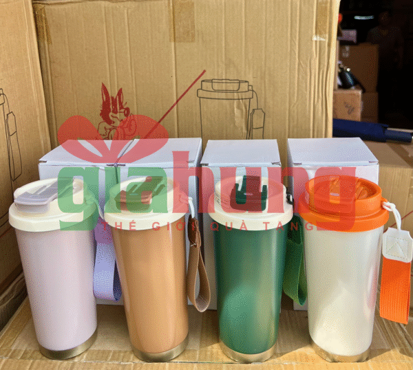 Ly Giữ Nhiệt Nắp Khóa Chống Tràn, Kèm Dây Đeo Tiện Lợi - Ảnh 2