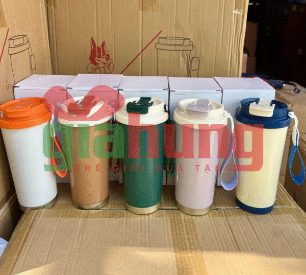 Ly Giữ Nhiệt Nắp Khóa Chống Tràn, Kèm Dây Đeo Tiện Lợi - Ảnh 3