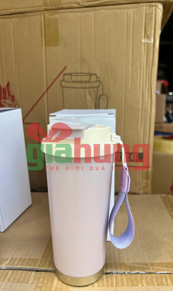 Ly Giữ Nhiệt Nắp Khóa Chống Tràn, Kèm Dây Đeo Tiện Lợi - Ảnh 4