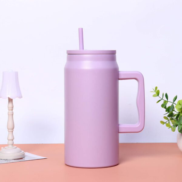 Ly giữ nhiệt inox có tay cầm và ống hút - Ảnh 9