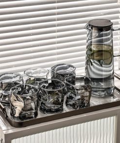 Bộ bình và ly thủy tinh phong cách Bắc Âu