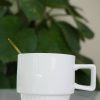 Cốc Sứ Trắng Tối Giản Cao Cấp ☕