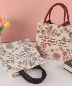 Túi Vải Canvas Vintage In Hoa