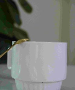 Cốc Sứ Trắng Tối Giản Cao Cấp ☕