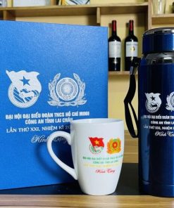 BỘ QUÀ TẶNG ĐẠI HỘI – BÌNH GIỮ NHIỆT & LY SỨ CAO CẤP